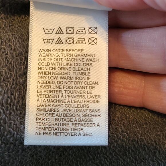 Lucky Brand Hoodie Women's S Gray Black Leopard Print Cropped Athleisure Active - Picture 10 of 11